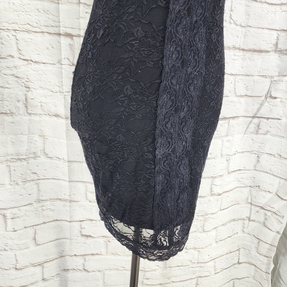 Bebe Babydoll Dress Lace Bodycon Vixen Gothic Dark Romance Glam Going Out Small - Picture 8 of 10